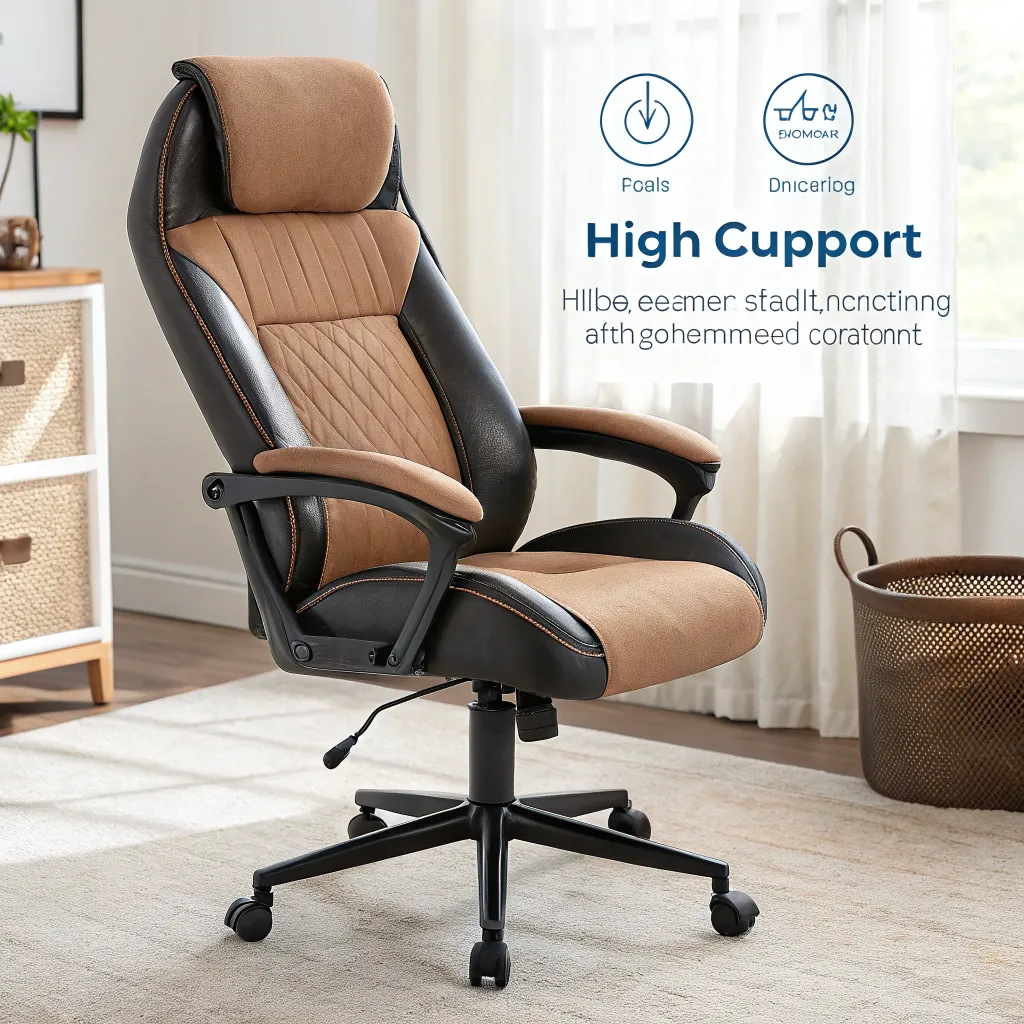 Ergonomic chair with high back support